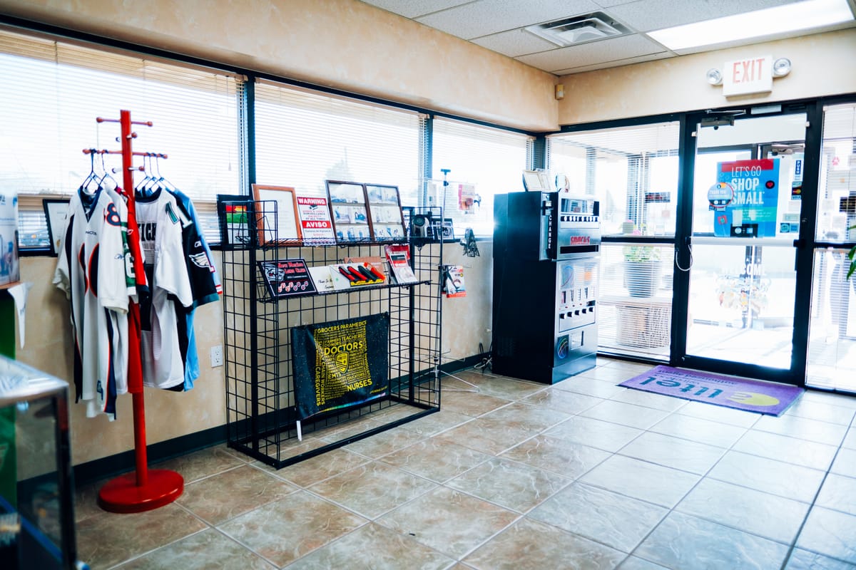 MGS Communications merchandise and product display